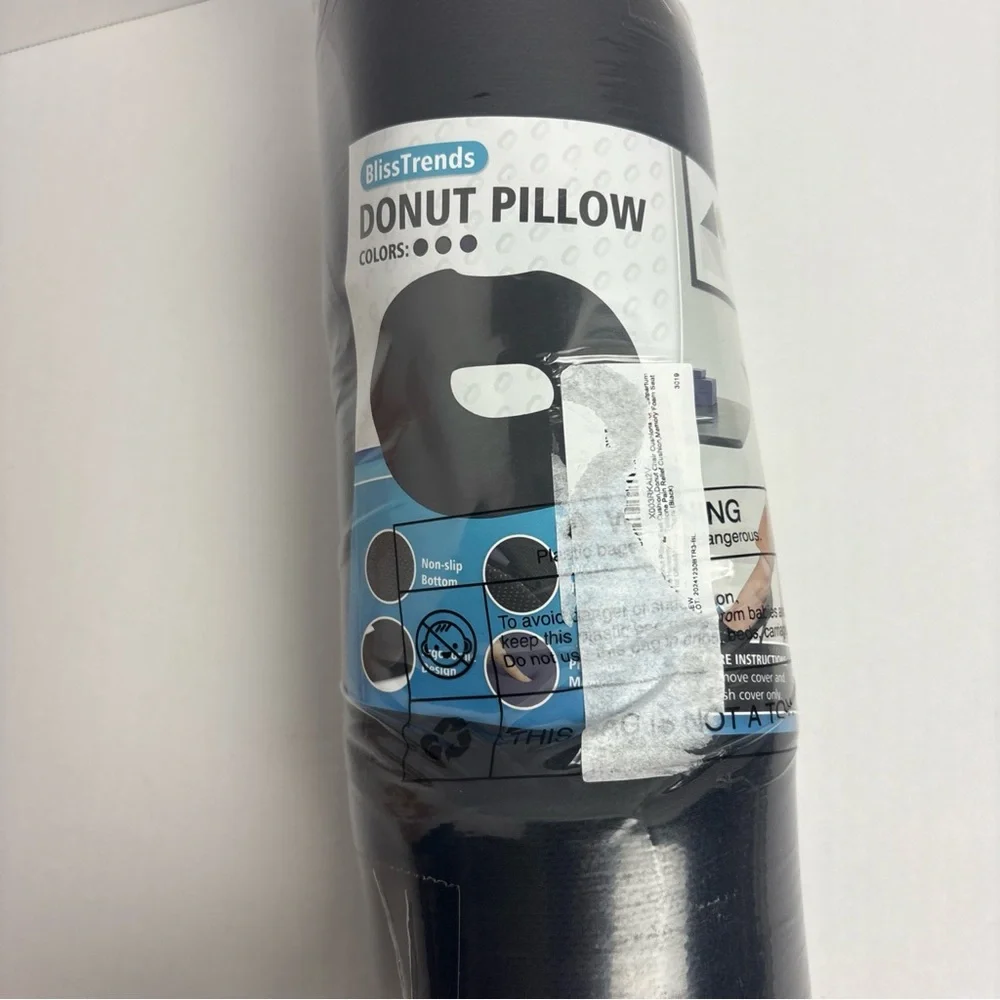 Bliss Trends Donut Pillow Seat Cushion New Pain Relief Postpartum Memory Foam